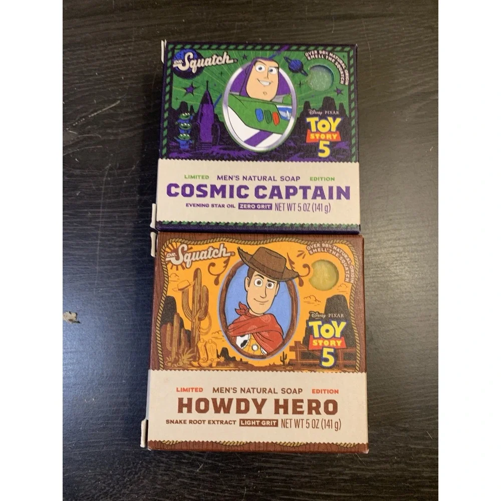 Dr. Squatch Toy Story 5 Limited Edition Soap Set - Cosmic Captain & Howdy Hero